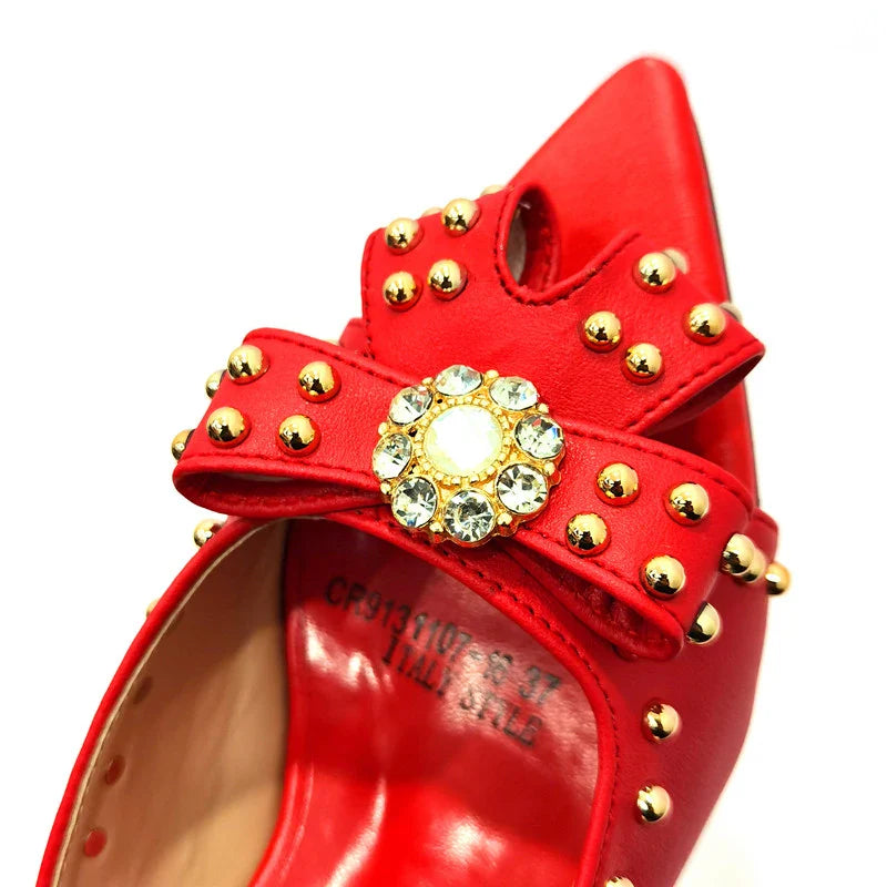 Rivet-Style Matching Shoes & Bag Set