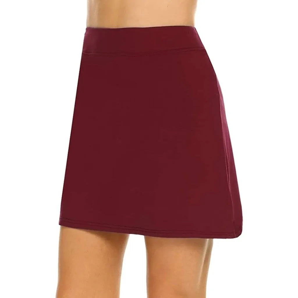 S-4Xl Skirt Ladies Large Size High Waist Slim Slimming Short Skirt A-Line Shorts Tennis Sports Short Skirt Women