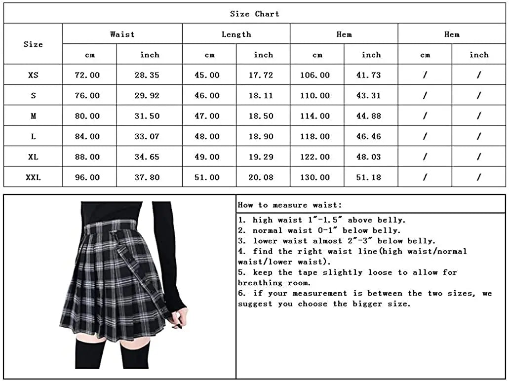 A-Line Decorative Strap Plaid Pleated Mini Skirt