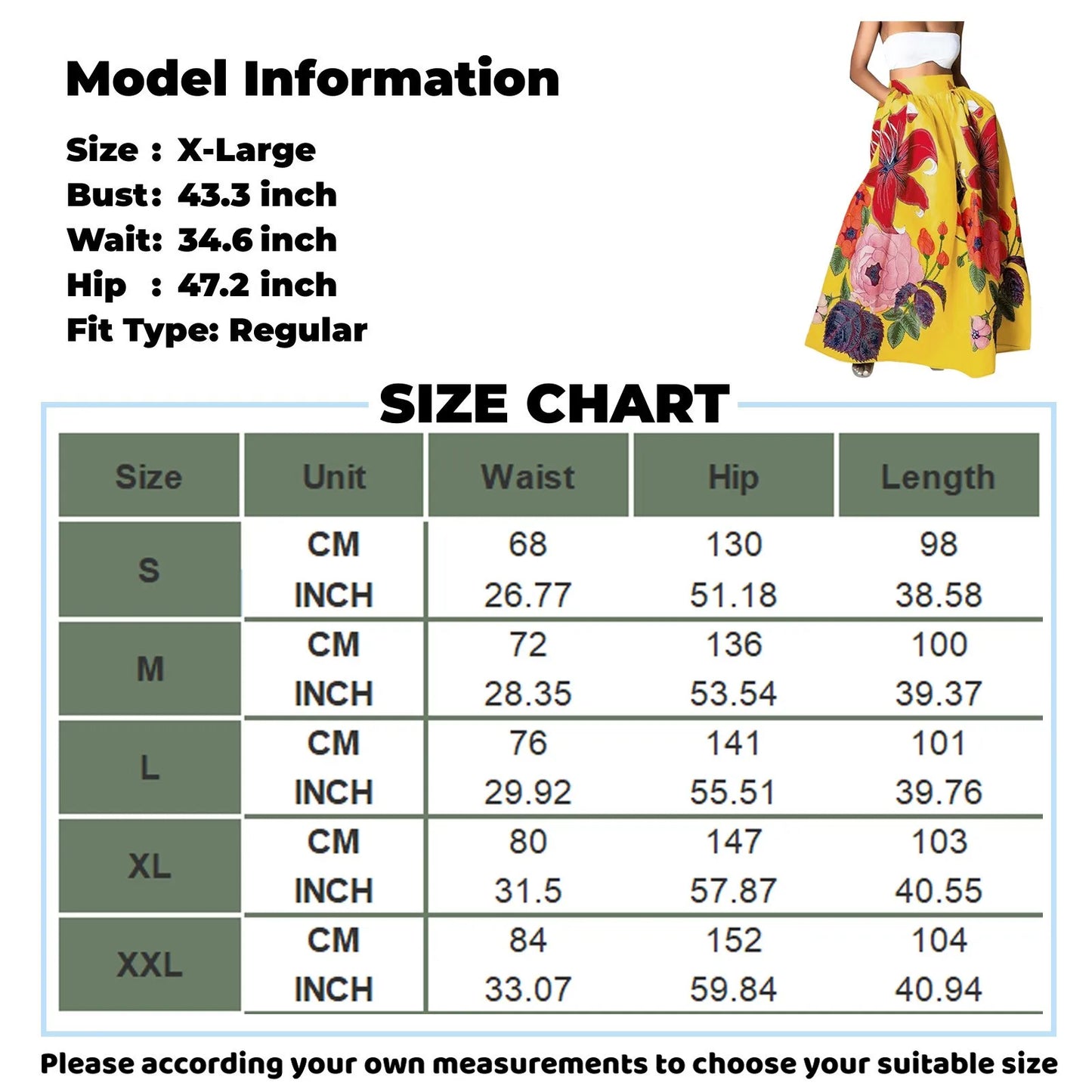 Retro Pockets Floral Print Loose Half-Skirt