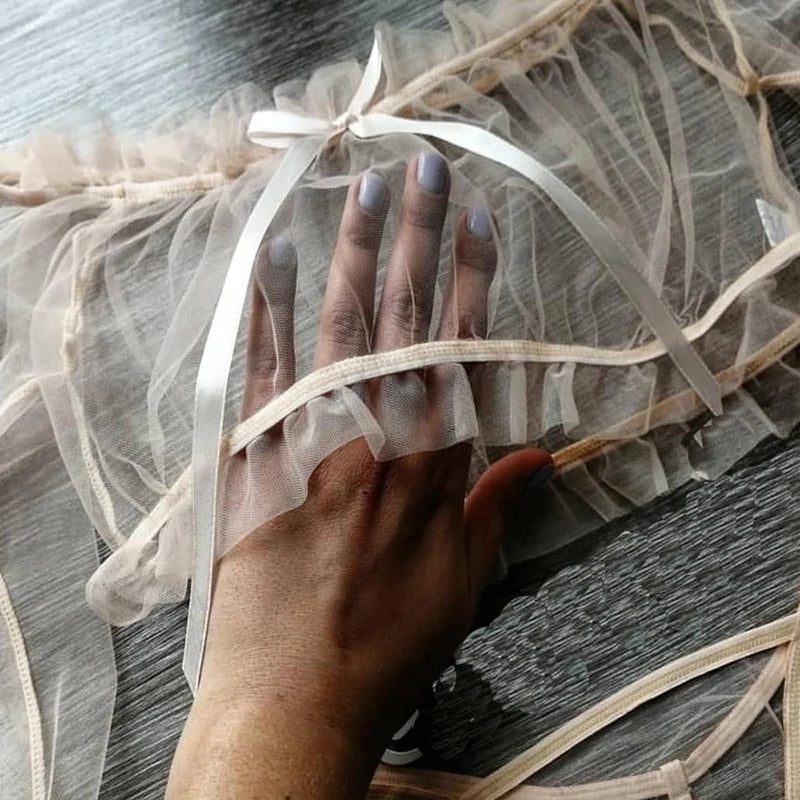 Lace Top + Thong Lingerie Set