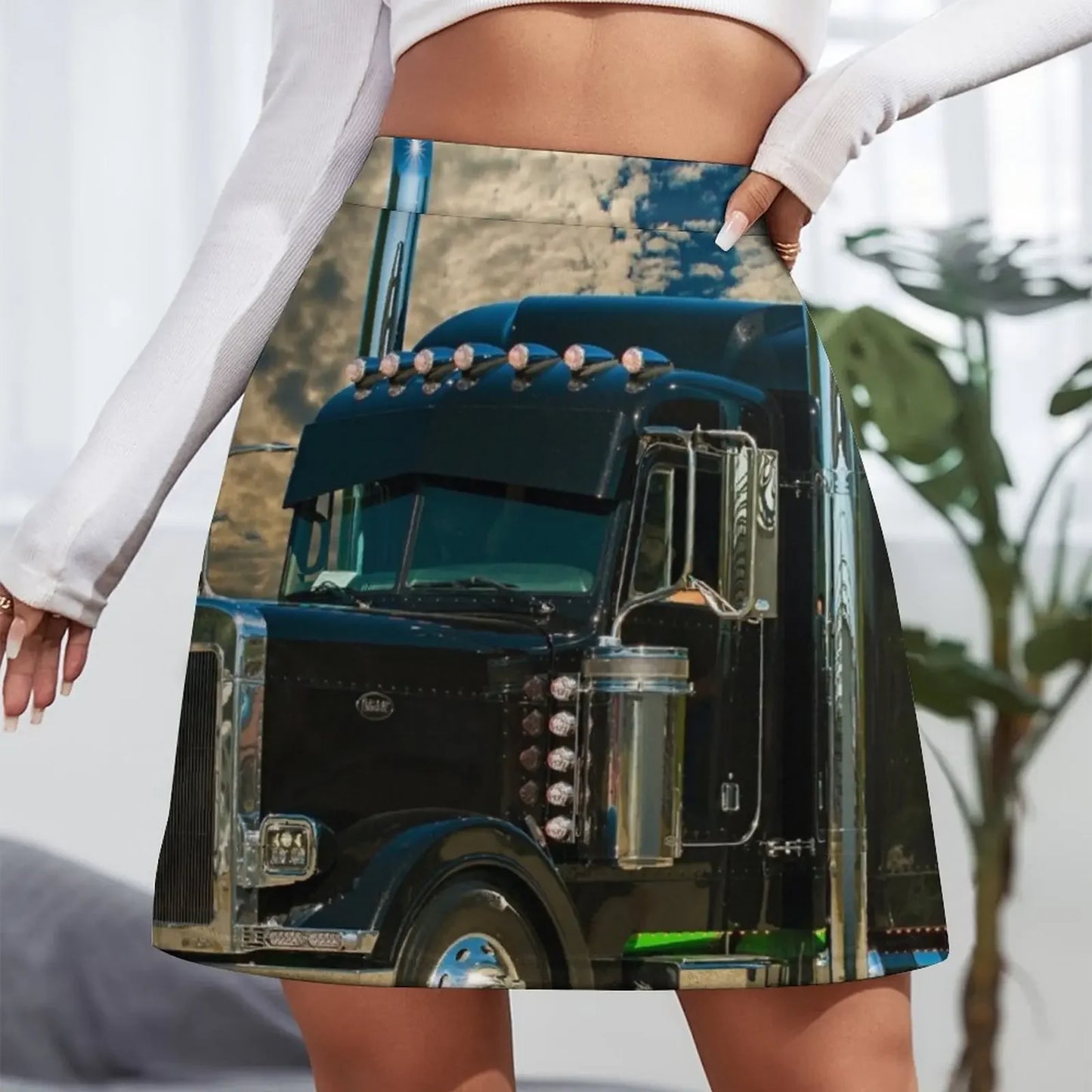 Novelty Black Peterbilt Mini Skirt