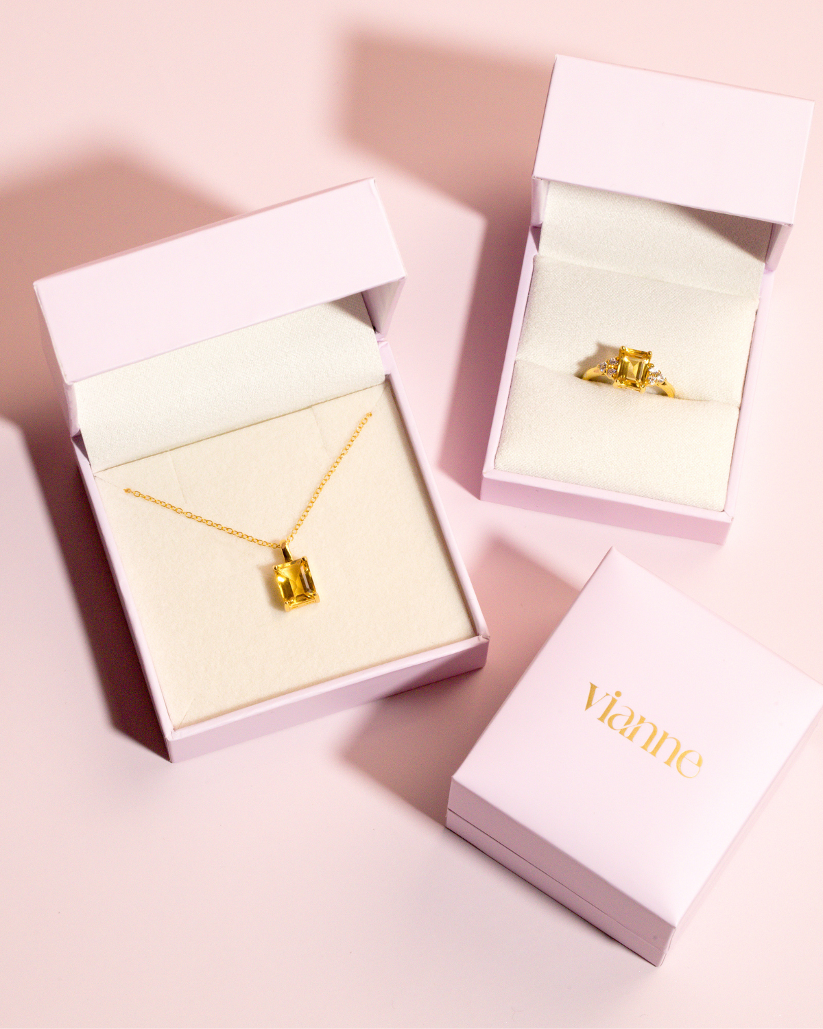 Complete Set - Garnet Jewellery Set in 18k Gold Vermeil