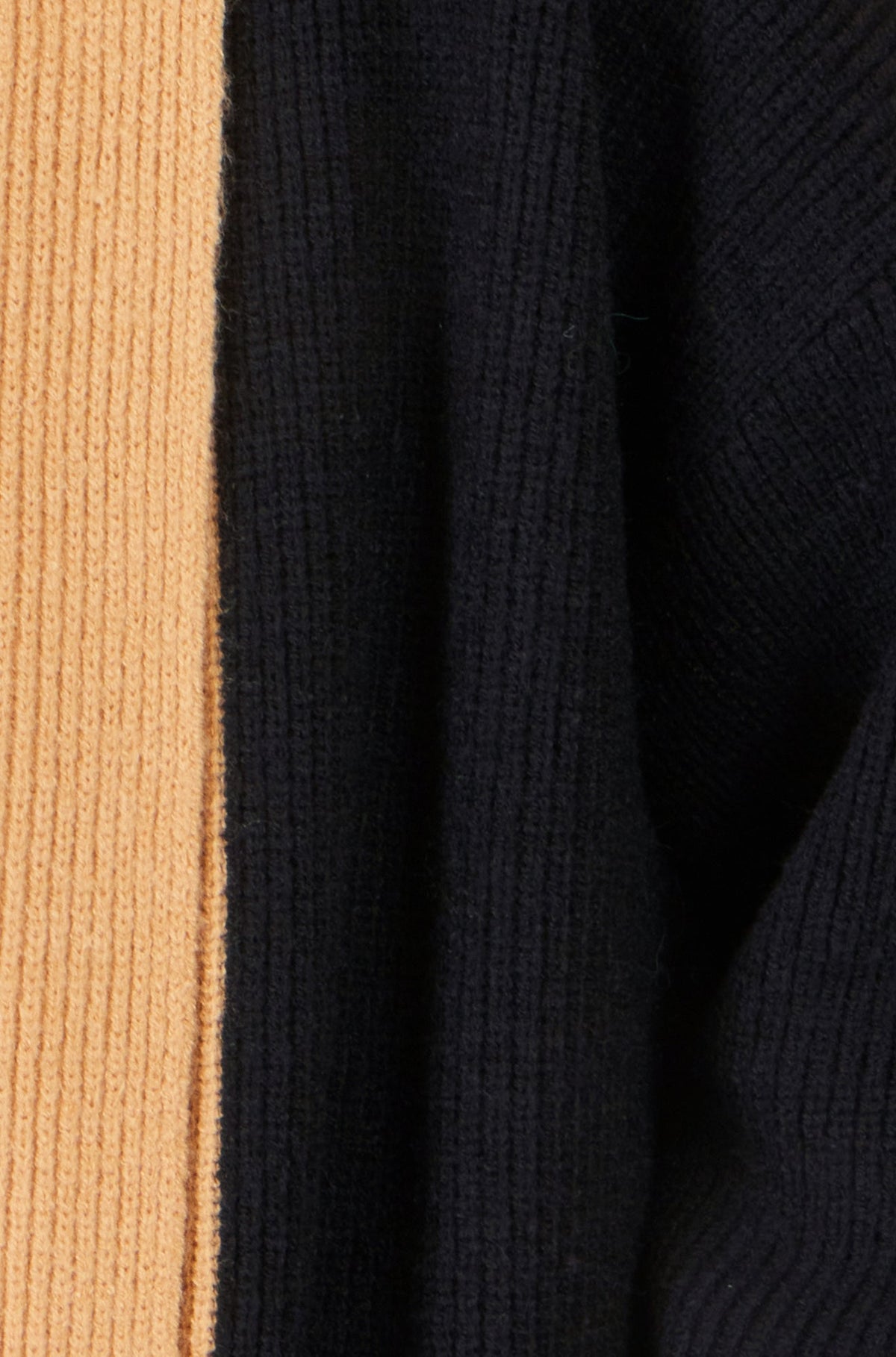 Black Open Cardigan With Contrast Border