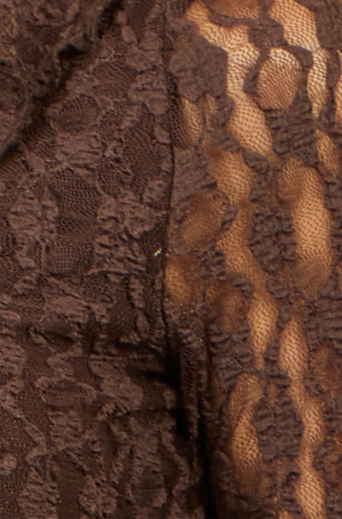 Brown Ruffle Lace Top