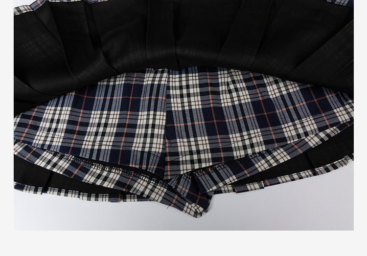Plaid A-Line Short Skirt
