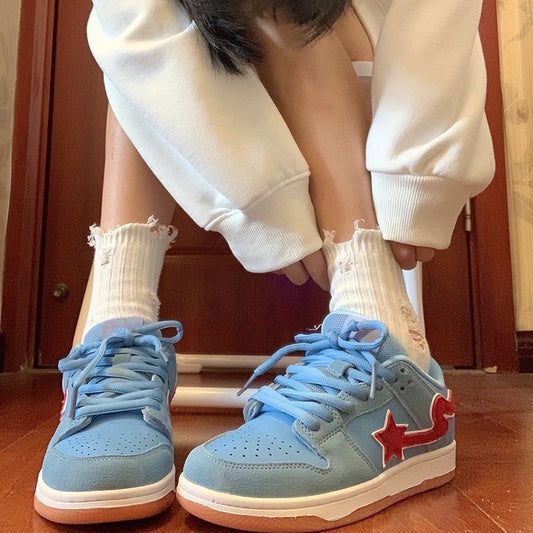 Trendy Niche Colour-Matching Meteor Board Shoes For Women