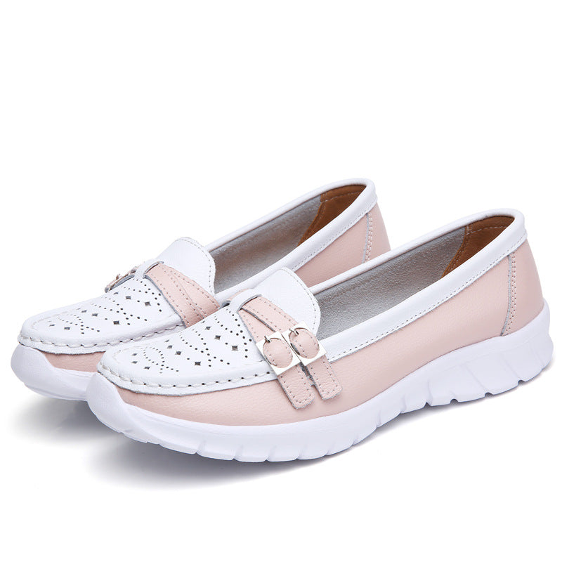 Simple Flat-Heel Slip-On Shoes For Women