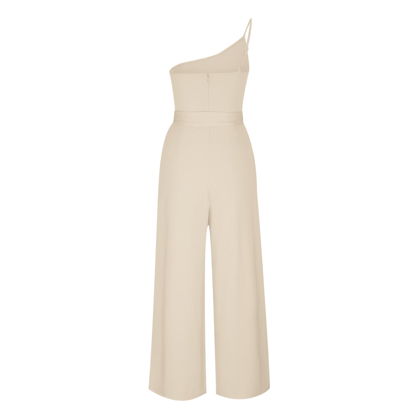 Women's Solid-Colour Lace-Up Jumpsuit