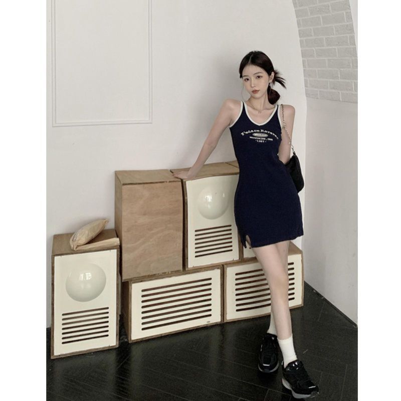 Long-Sleeve Loose Polo-Collar Sweater Dress - Two-Piece Set Option Available