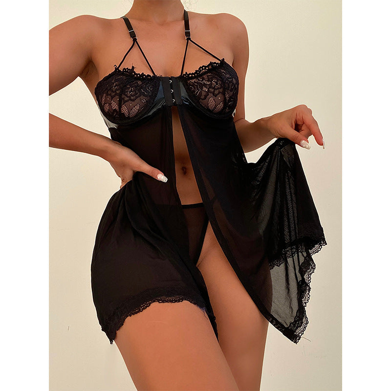 Black Lace Mesh Lingerie