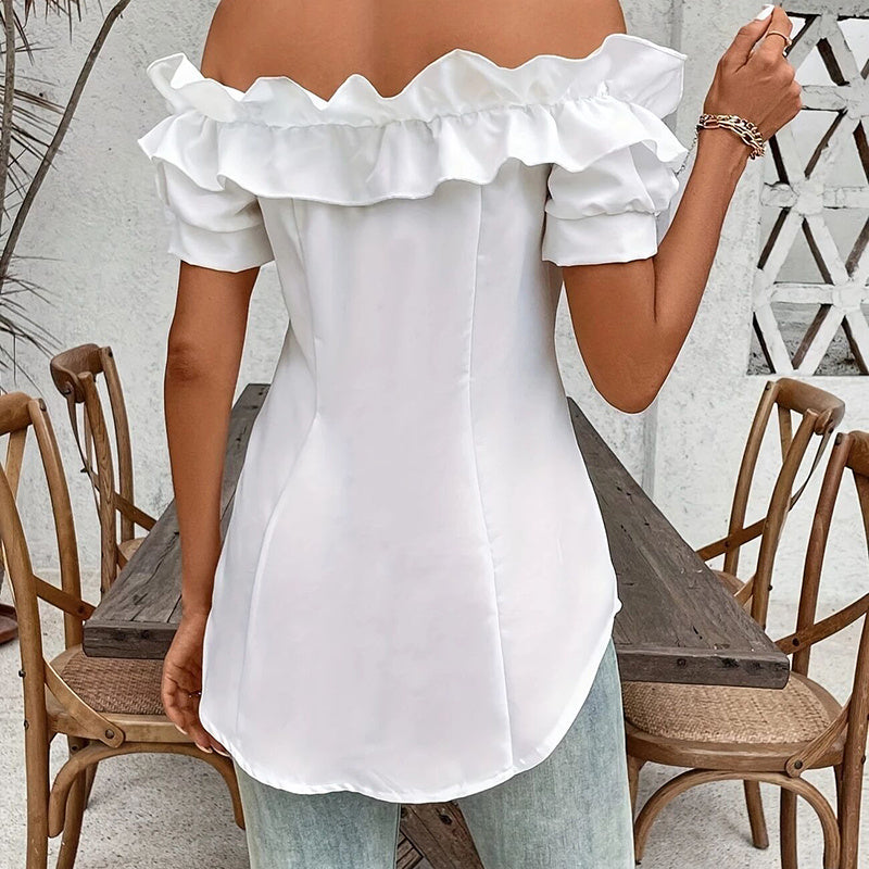 Off-Shoulder Ruffled Blouse