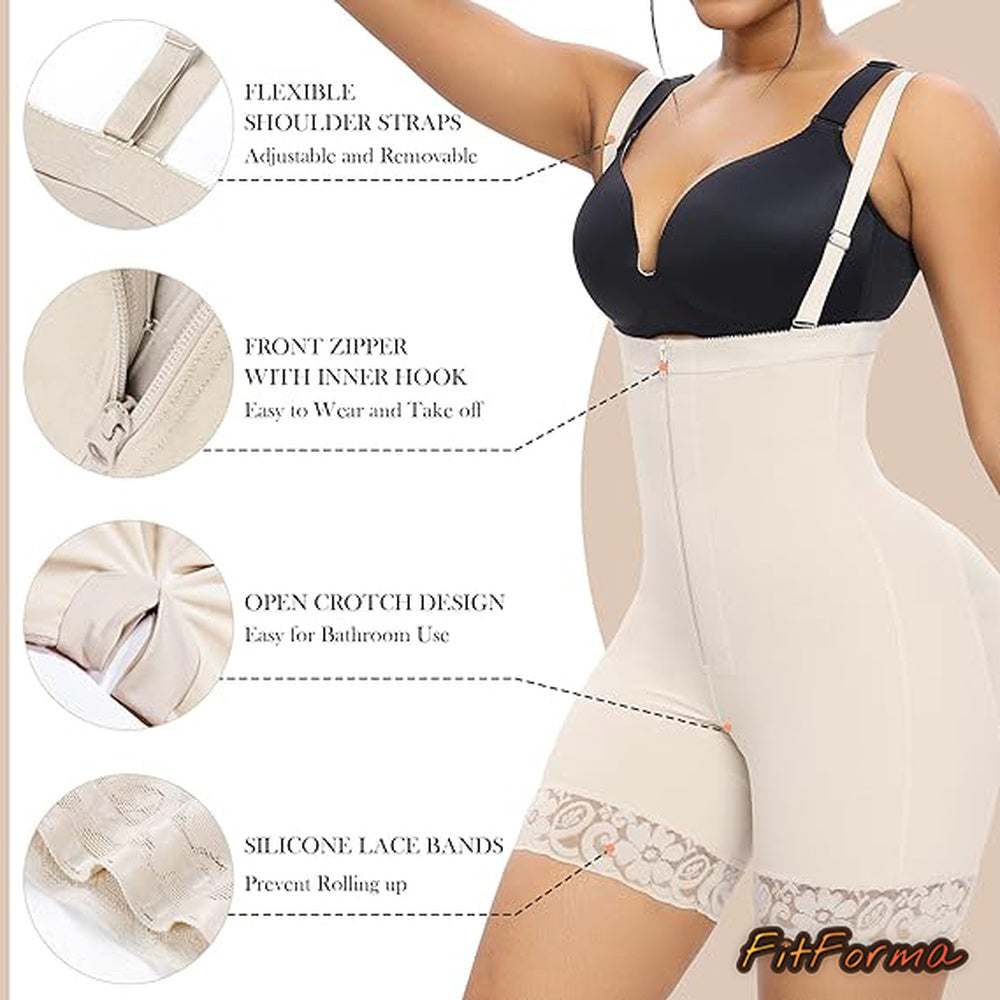 Lace-Stitching Shapewear Jumpsuit - US Only
