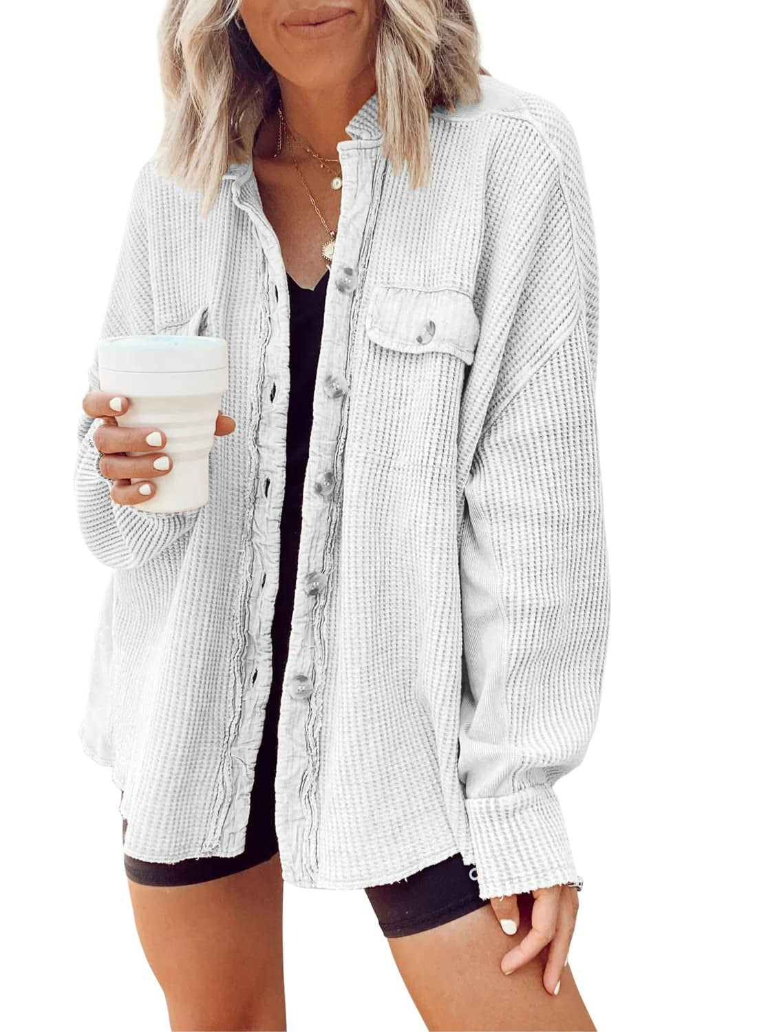 Button Shirt Fashion Jacket For Women