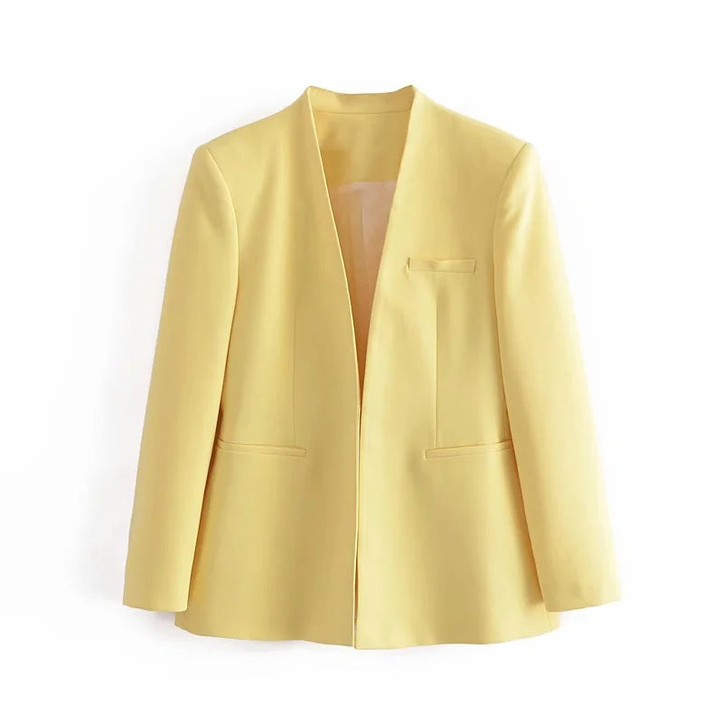 Ladies' New Solid-Colour Suit Jacket