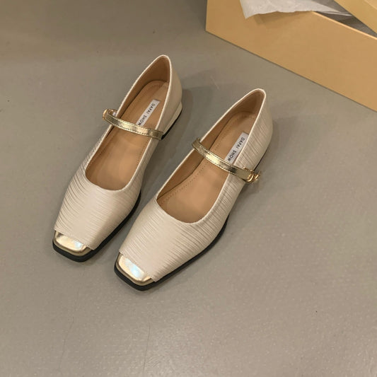 Chunky Heel French-Style - Classic Mary Jane Shoes For Women