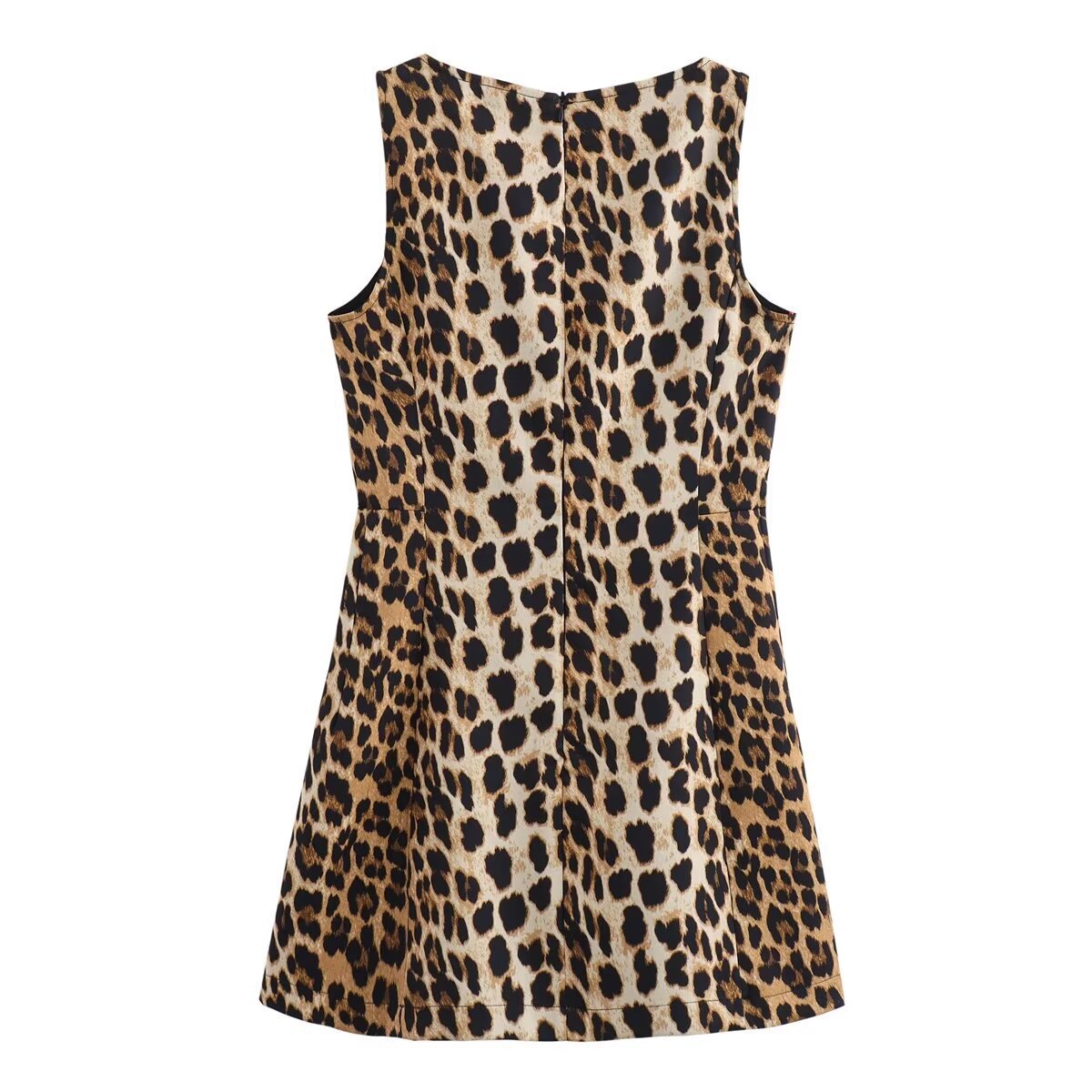 Animal Print Sleeveless Mini Dress