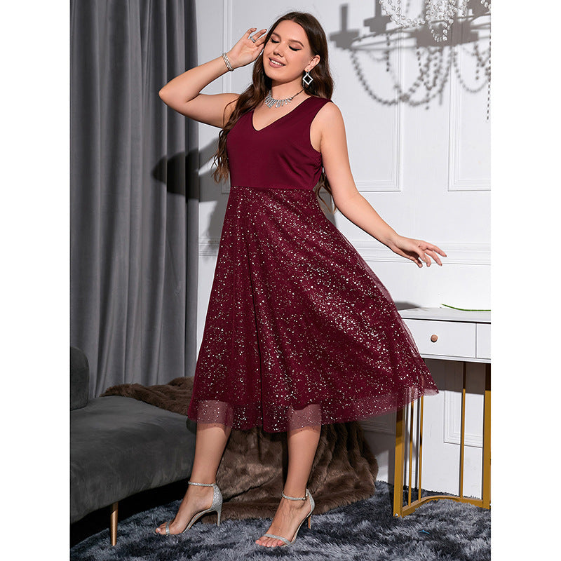 Slim Polka-Dot High-End Dress