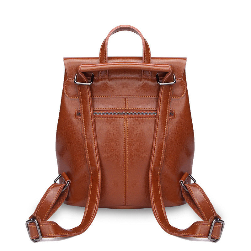 Women's Leather Backpack Crossbody Handbag