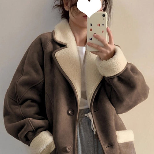 Suede Short Coat For Women