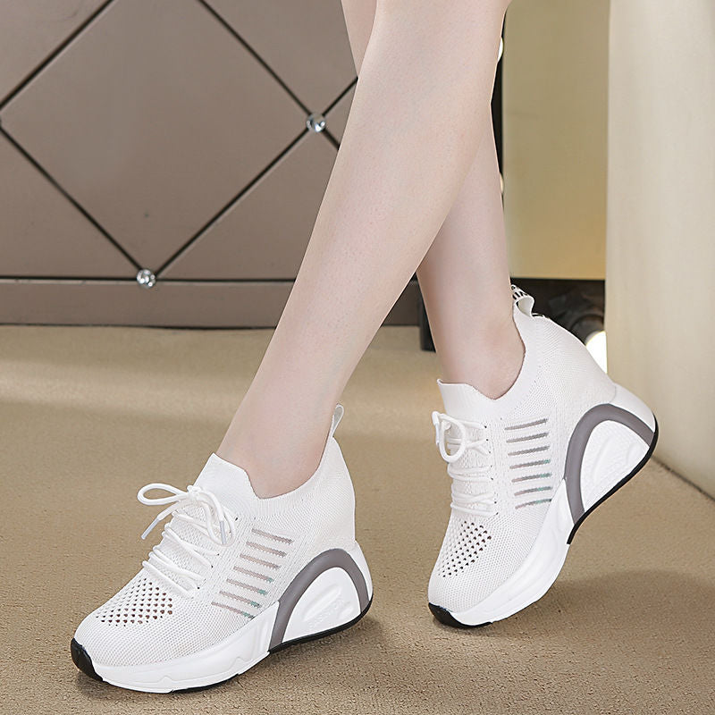 Cute Mesh Thick-Sole Sneakers For Women