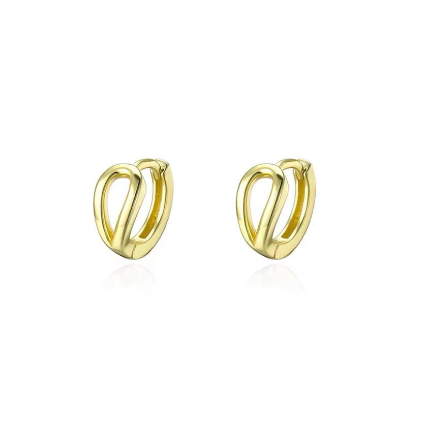 Women's Sterling Silver Plain Hoop Earrings