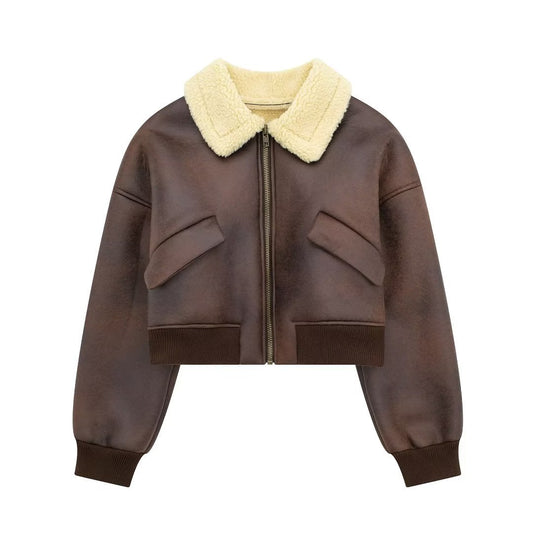 Thickened New Lapel Double-Sided American-Style Short Jacket