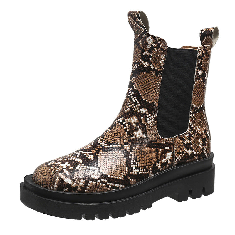 Snakeskin Ankle Boots