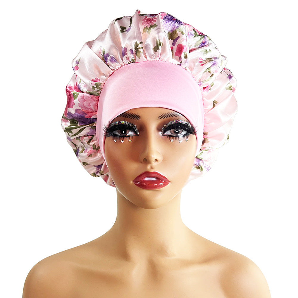 Satin Printing Beauty Shower/Night Cap