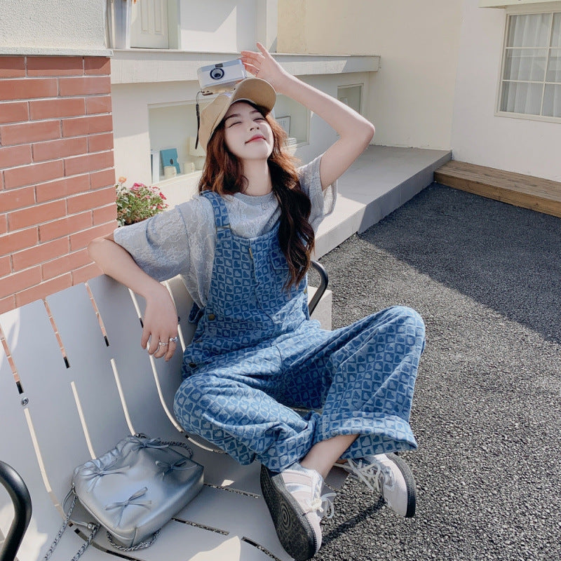 Summer Casual All-match One-piece Suspender Pants