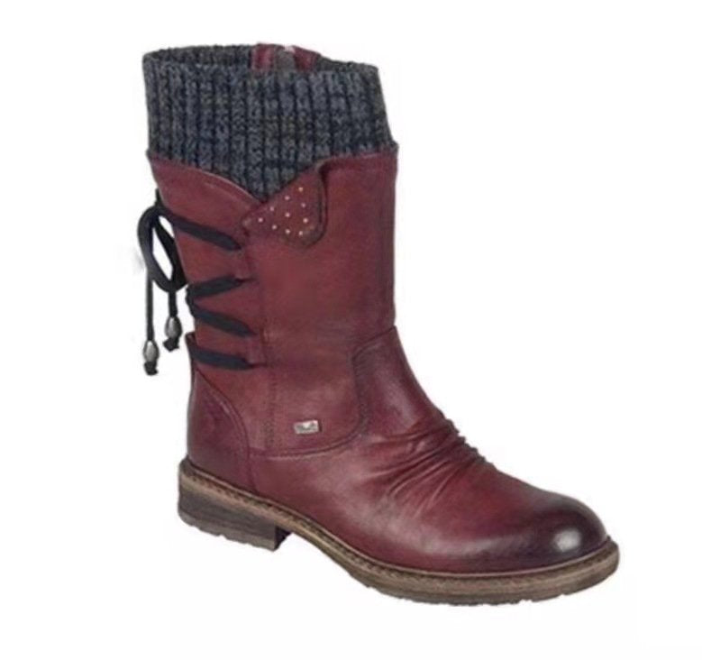 Lace-Up Women's Snow Boots - Cowgirl Shoes