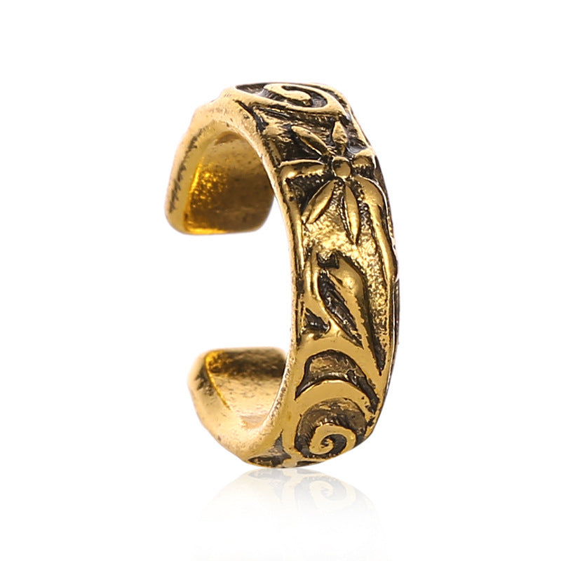 Top quality 18K Gold Color Mosquito Coil Clip on Hoop Earrings Hot Sale C Shape Copper C Shape Cuff Earrings Ear Clip