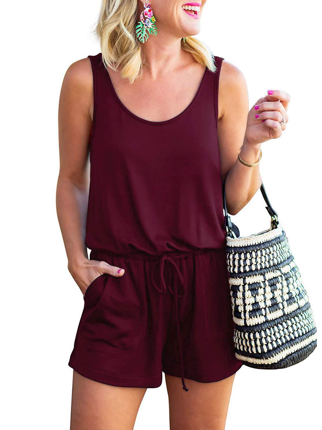 Fashion Camisole Drawstring Strap Jumpsuit