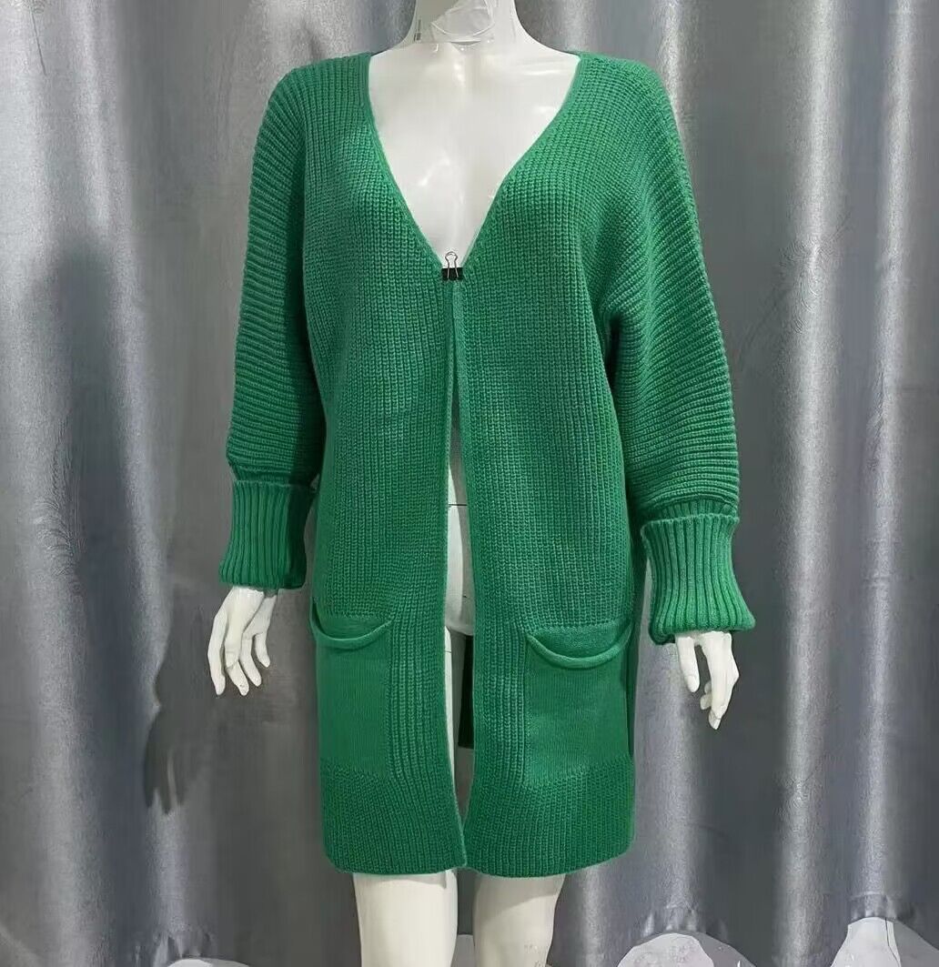Loose Knitted Midi Sweater Coat