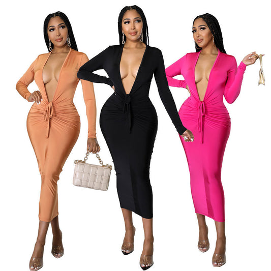 Babes Wear Fashionable Slim Long Dress