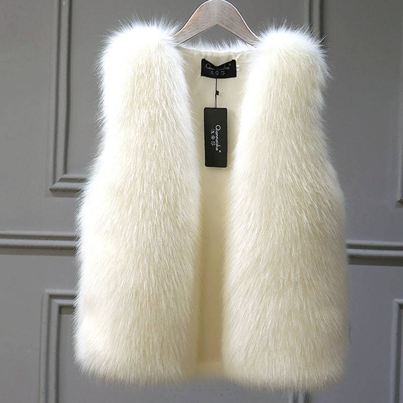 Imitation Fox Fur Waistcoat Vest