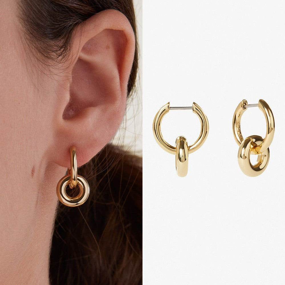 Minimalist Gold Double Hoop Earrings