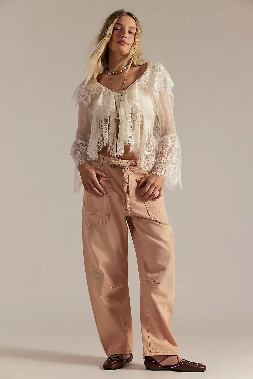 New Washed Pants With Drawstring