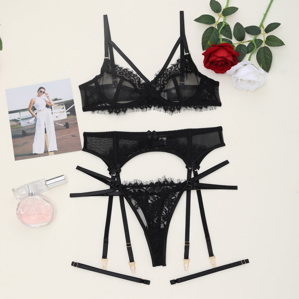 Women's Bra Set Garter Lace