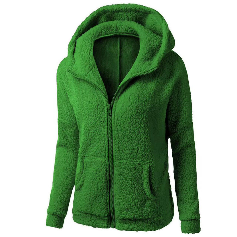 Women's Short Sweatshirt Fleece Jacket