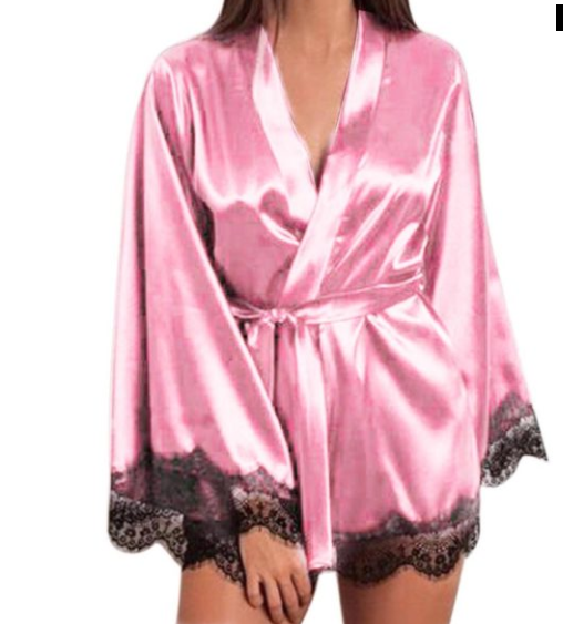 Ladies' Sexy Lingerie Silk Lace Nightdress Pyjamas