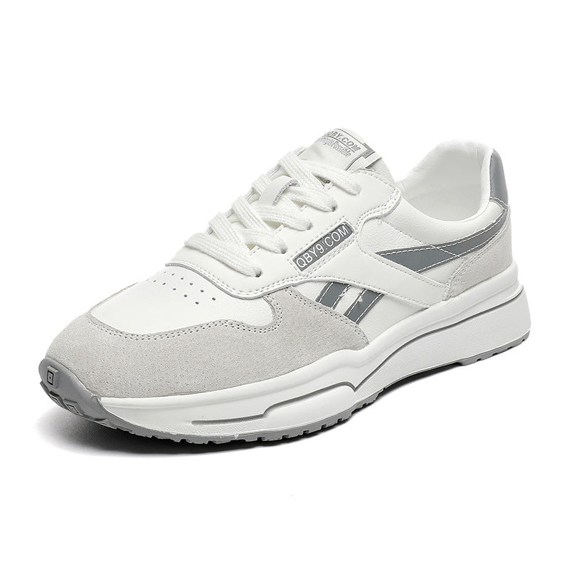 Leather Breathable Flat Bottom Sports Shoes For Women