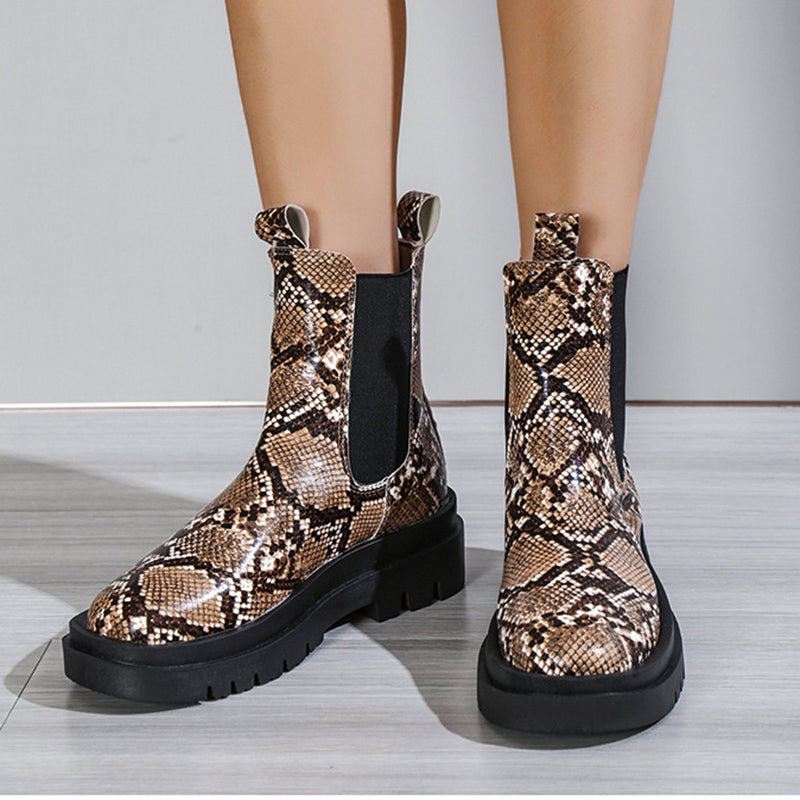 Snakeskin Ankle Boots