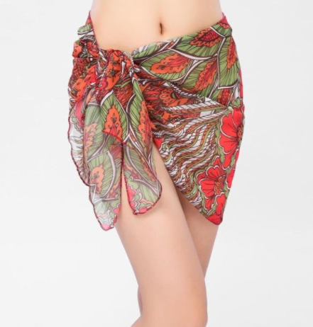 Digitally Printed Beach Chiffon Scarf Skirt