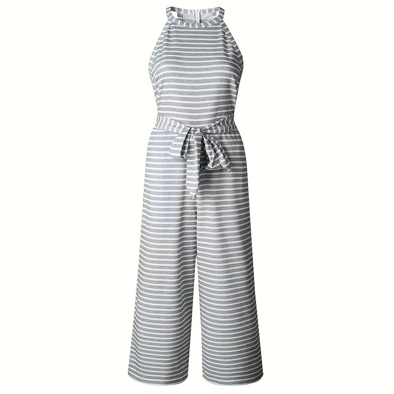 Striped Wide-Leg Jumpsuit - US Only