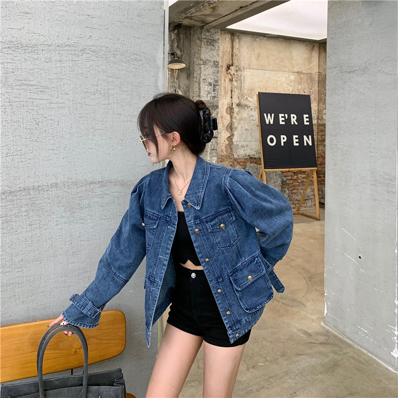 Cute Denim Cardigan Coat For Women