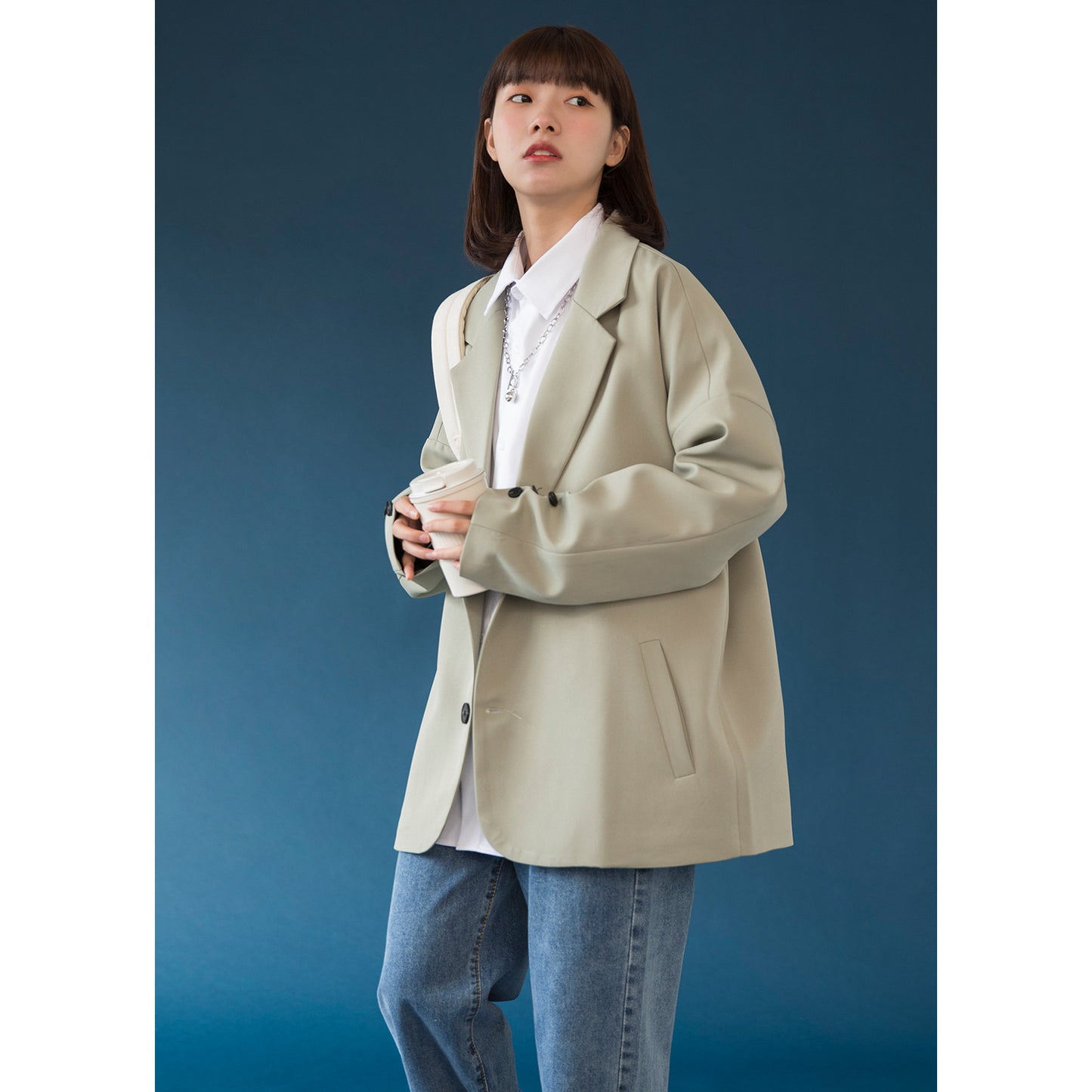 Women's Age Reduction Design Sense Loose Suit Jacket