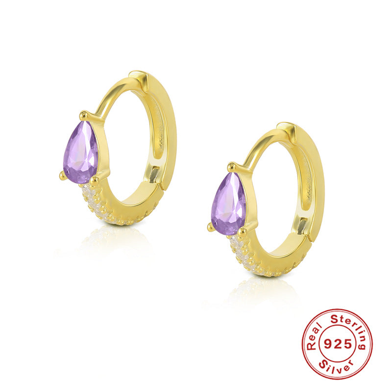 Water Drop Hoop Earrings For Women