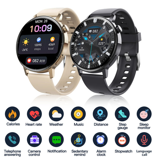 Health Sports Bracelet - Bluetooth Calling Smart Watch 132-inch Round Screen