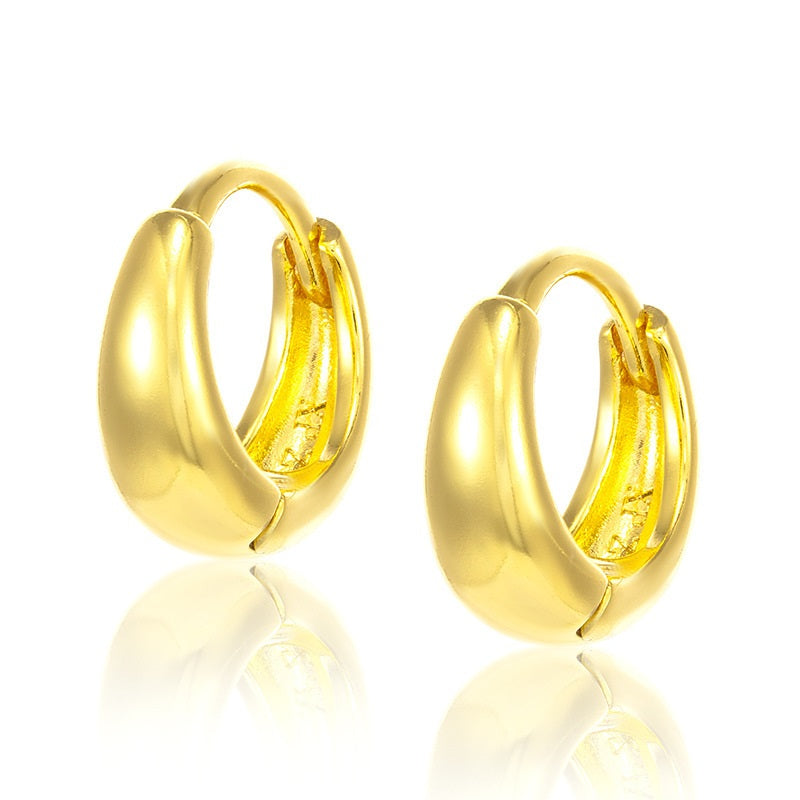 Gold-Plated Hoop Earrings